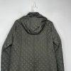 Lauren Ralph Lauren quilted hooded coat size M dark moss full zip Snap Logo