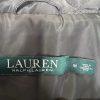 Lauren Ralph Lauren quilted hooded coat size M dark moss full zip Snap Logo
