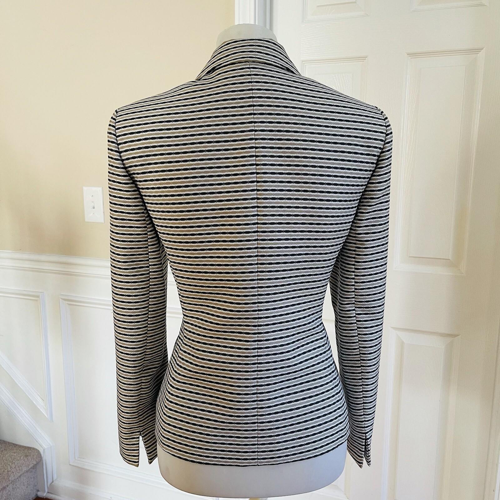 EVAN PICONE Women 1PC Beige Black Single Breasted Polyester Lined Blazer Size 8P
