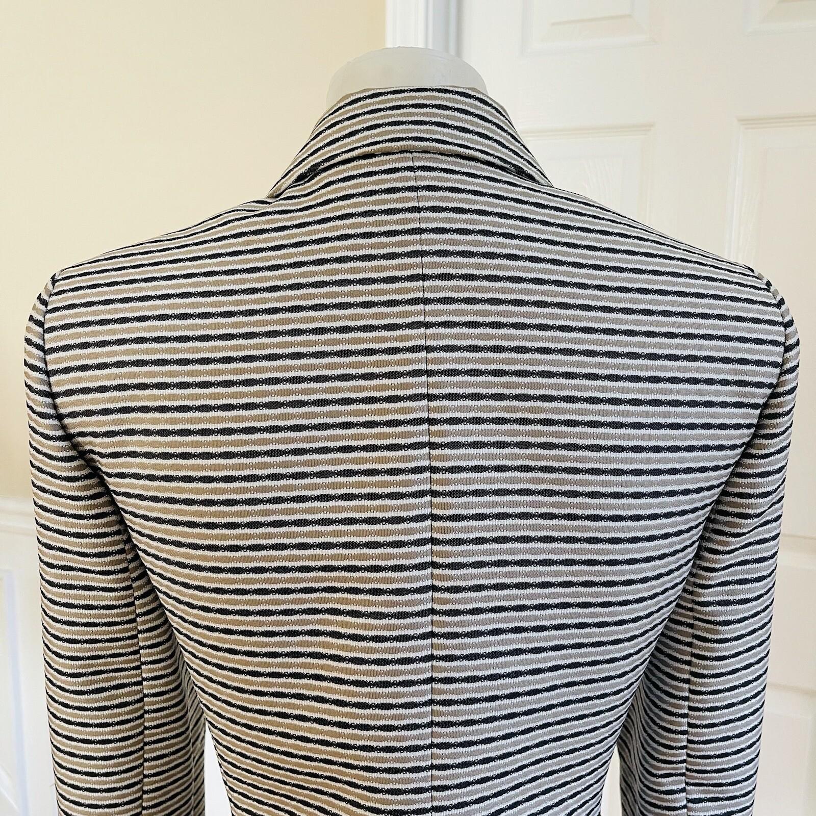 EVAN PICONE Women 1PC Beige Black Single Breasted Polyester Lined Blazer Size 8P