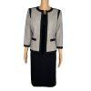 KASPER 2PC Black Gray Cotton Elastane Mismatch Dress ( Size 6) Suit (Size 4)