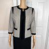 KASPER 2PC Black Gray Cotton Elastane Mismatch Dress ( Size 6) Suit (Size 4)
