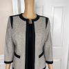 KASPER 2PC Black Gray Cotton Elastane Mismatch Dress ( Size 6) Suit (Size 4)