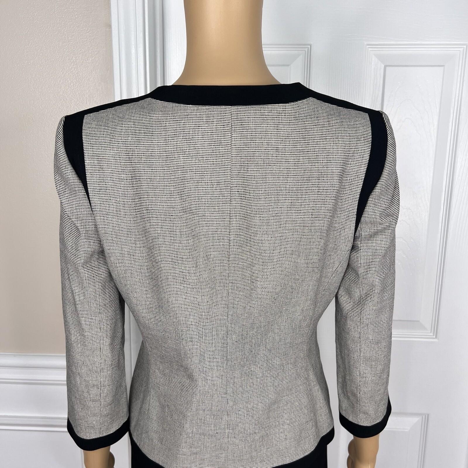 KASPER 2PC Black Gray Cotton Elastane Mismatch Dress ( Size 6) Suit (Size 4)