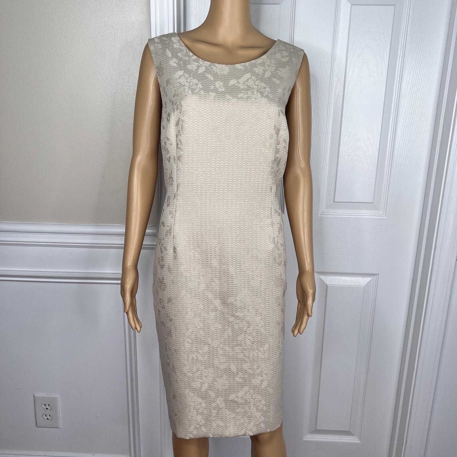 10-4727.jpg New EVAN PICONE 2PC Beige Polyester Stand Up Collar Lined Dress Suit Size 16P
