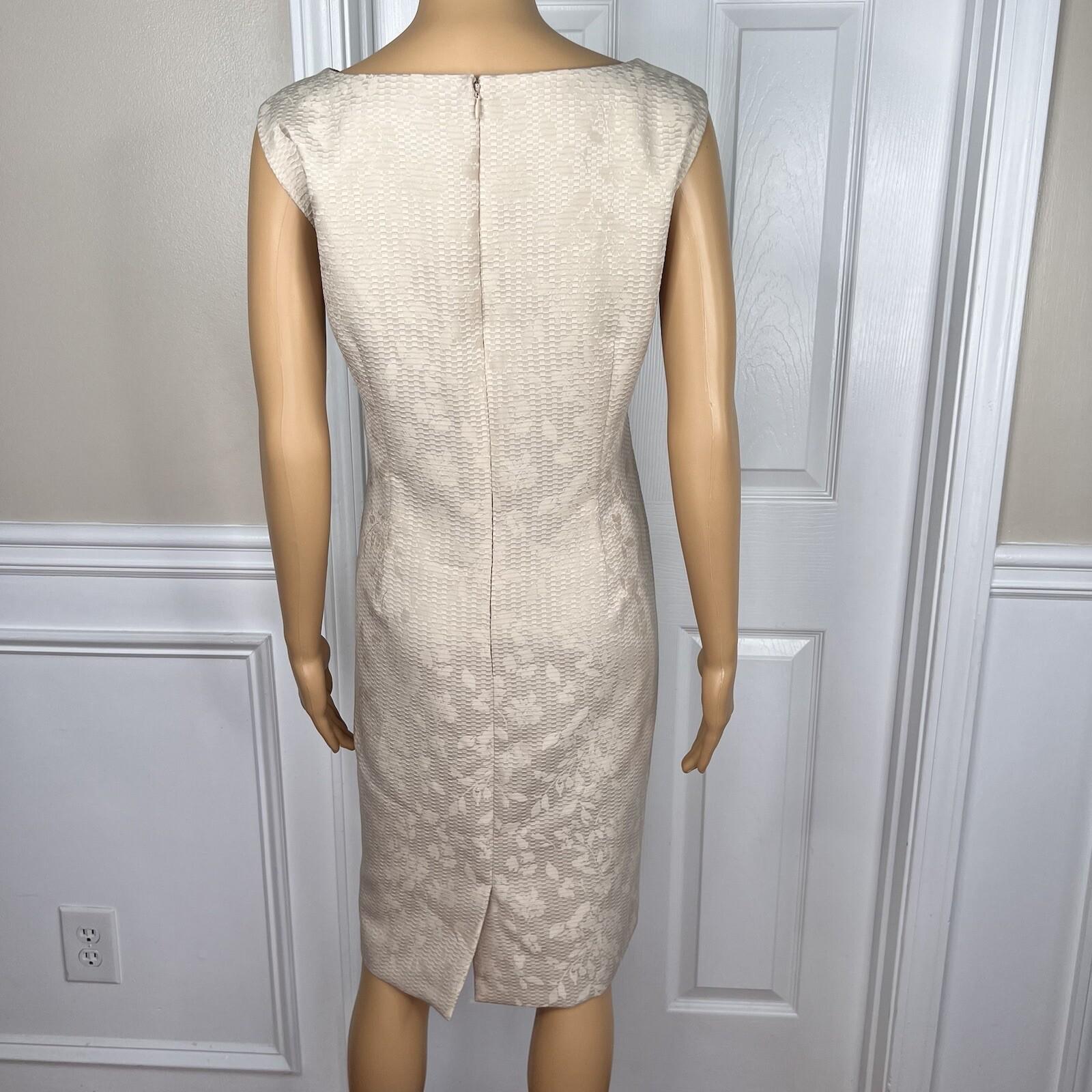 10-4729.jpg New EVAN PICONE 2PC Beige Polyester Stand Up Collar Lined Dress Suit Size 16P