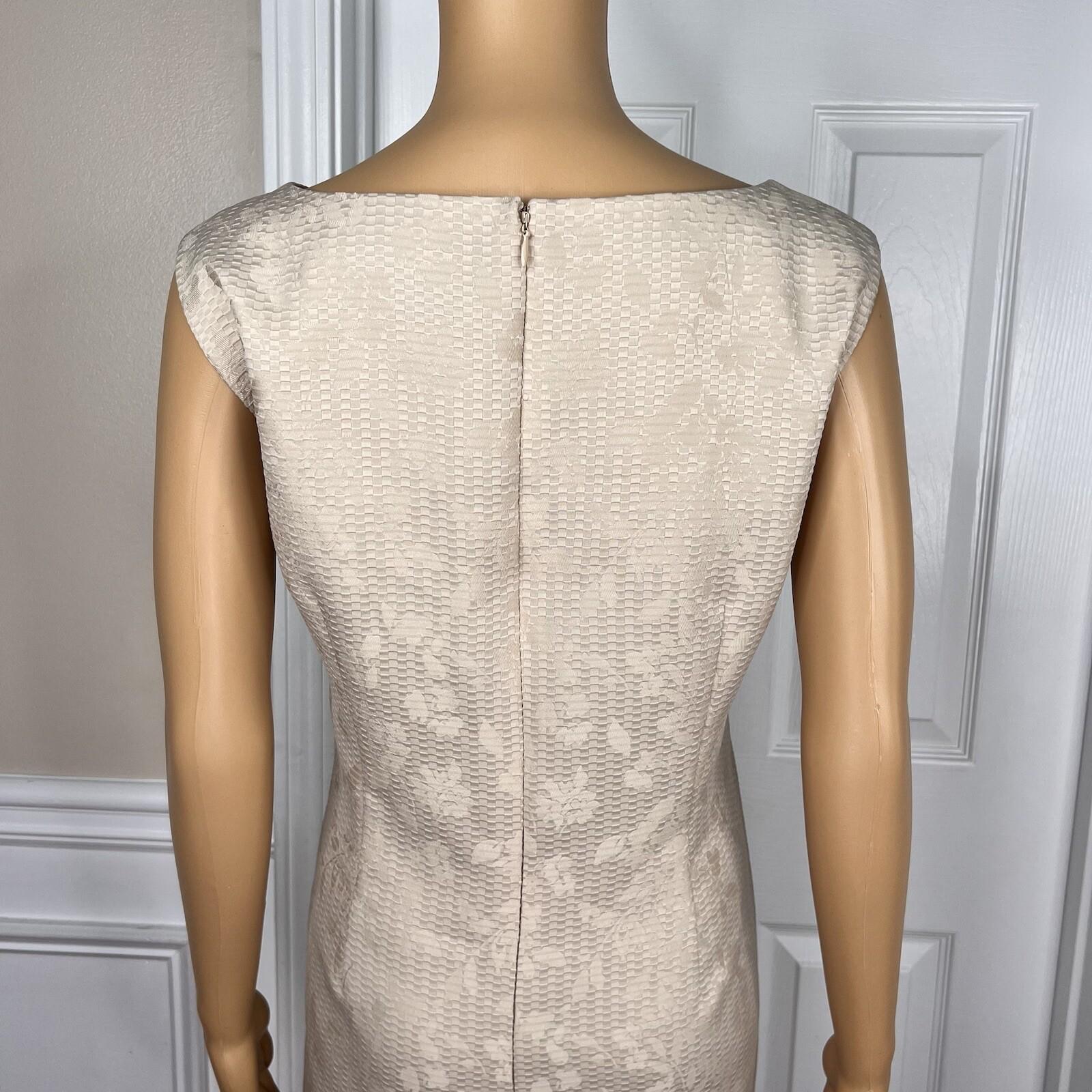 10-4730.jpg New EVAN PICONE 2PC Beige Polyester Stand Up Collar Lined Dress Suit Size 16P