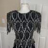 LAURENCE KAZAR NY Women Black Silk Beaded Fit and Flared Lined Dress Size PM