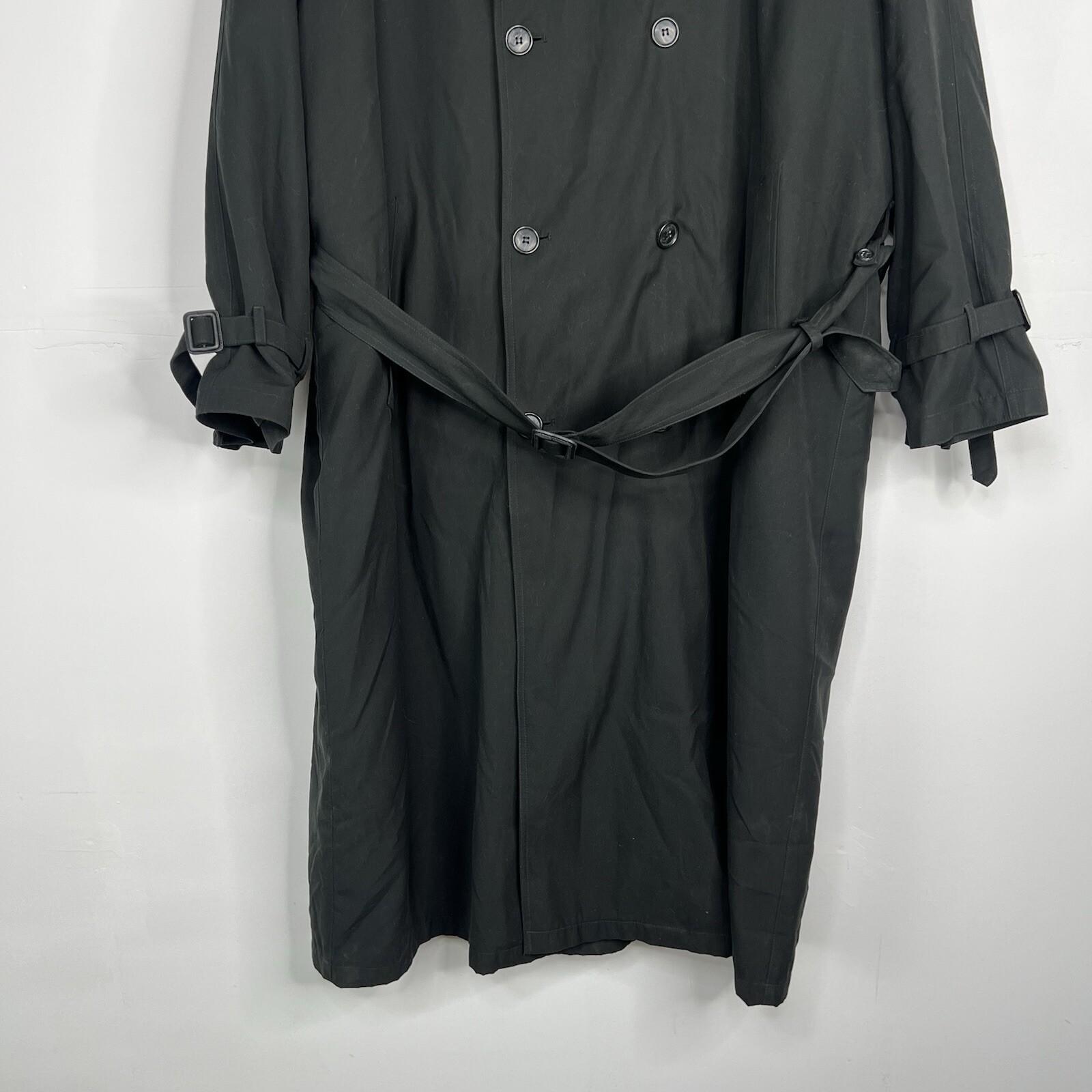 Pierre Cardin Men’s 44L Double Breasted Trench Coat Removable Zip Lining Luxury