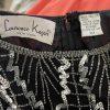 LAURENCE KAZAR NY Women Black Silk Beaded Fit and Flared Lined Dress Size PM