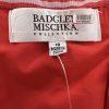 Badgley Mishka Faye Chiffon Gown Dress Size 10 Red Strapless Pleated Dress maxi