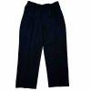 St. John Basics Knit Pants Size 16 Black Pleated Front Elastic Waist Pockets