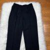 St. John Basics Knit Pants Size 16 Black Pleated Front Elastic Waist Pockets