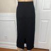 ST JOHN Basics Women Knit Stretch Skirt Size 4 Black Midi Pencil