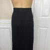 ST JOHN Basics Women Knit Stretch Skirt Size 4 Black Midi Pencil