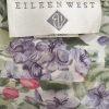 Elleen West Vtg Cotton Stretch Dress 8 Floral Pleated Flare Cap Sleeve Prairie