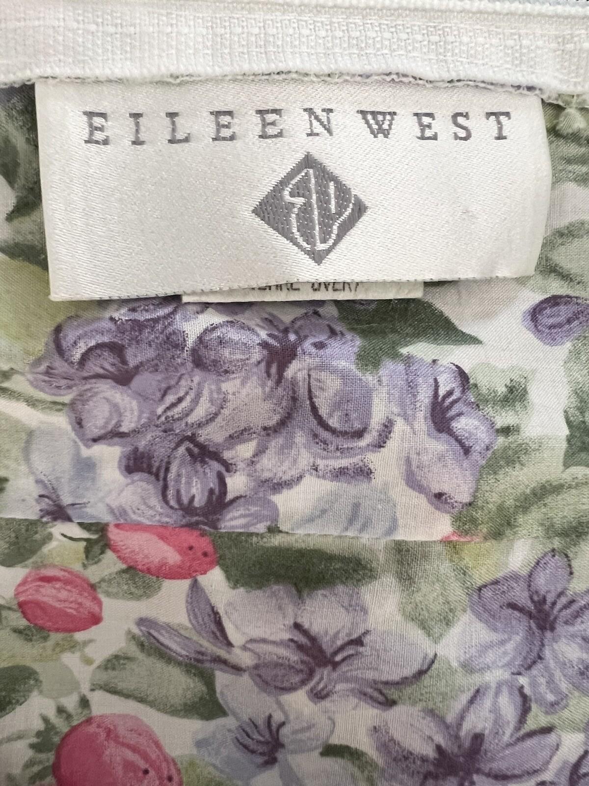 Elleen West Vtg Cotton Stretch Dress 8 Floral Pleated Flare Cap Sleeve Prairie