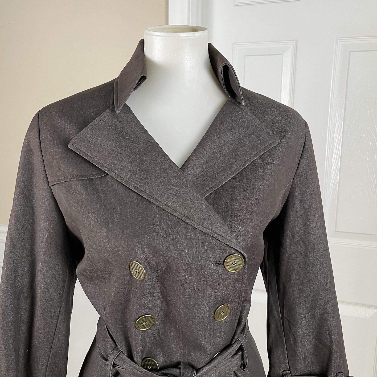 SHARAGANO Brown Polyester Stretch Belted Mismatched Pant (Size 6) Suit (Size 10)