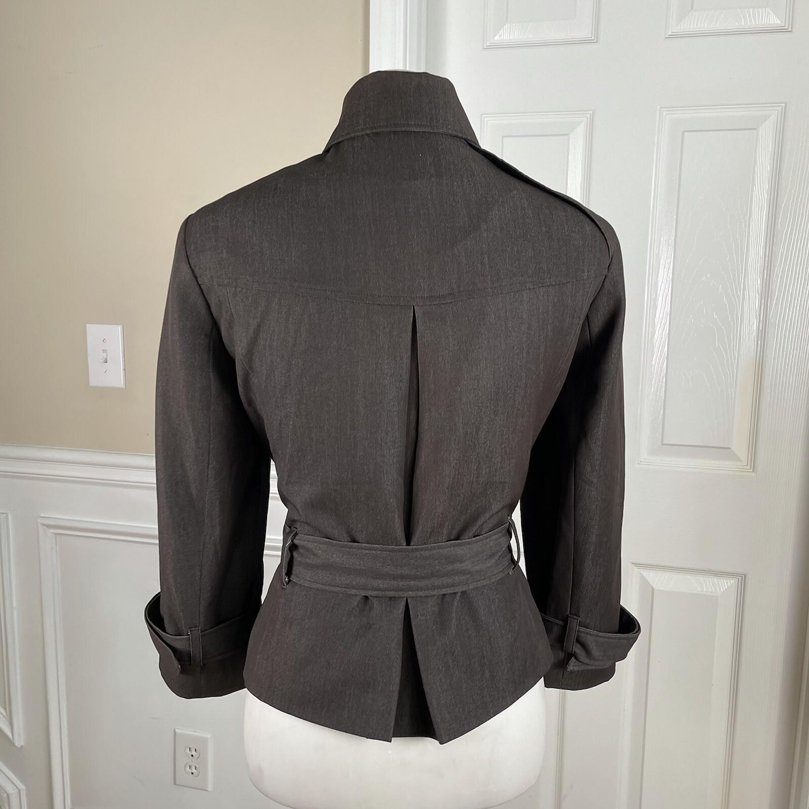 SHARAGANO Brown Polyester Stretch Belted Mismatched Pant (Size 6) Suit (Size 10)