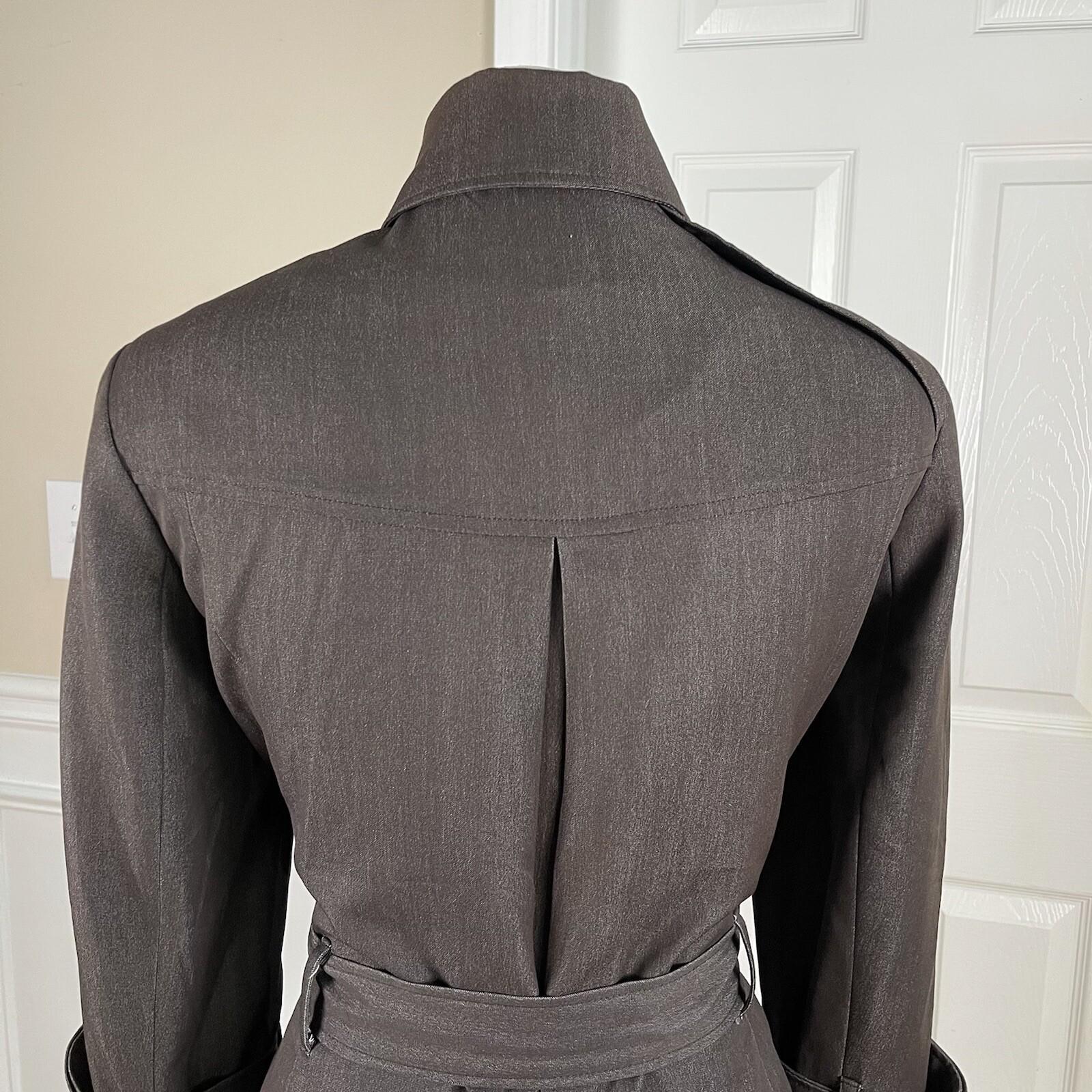 SHARAGANO Brown Polyester Stretch Belted Mismatched Pant (Size 6) Suit (Size 10)
