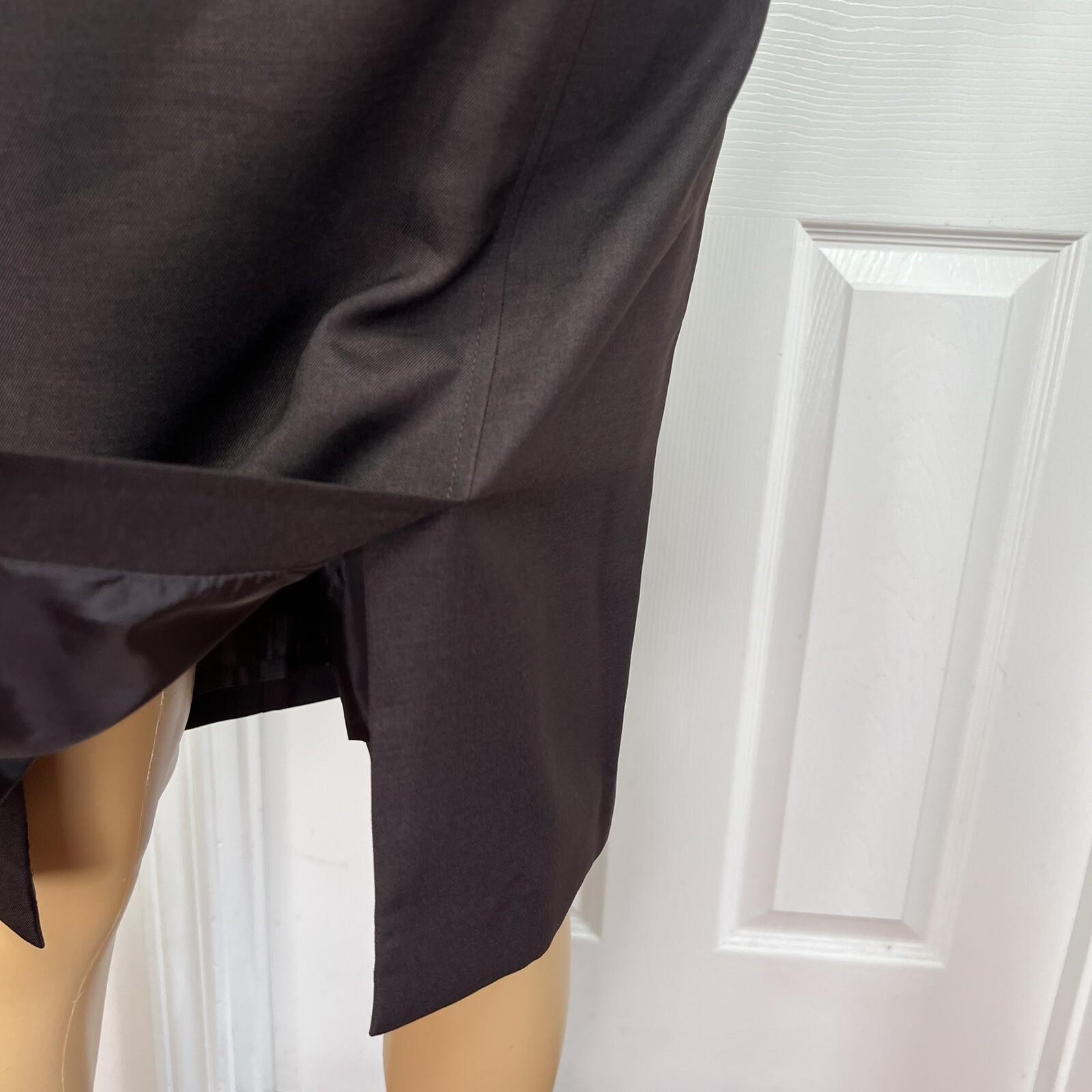 KASPER 2PC Chocolate Polyester Lined Career Skirt Suit 4 Business Casual New