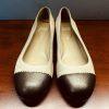 Eileen Fisher Women Soft Leather Hidden Wedge Shoes 8.5 Beige Cap Toe Slip on