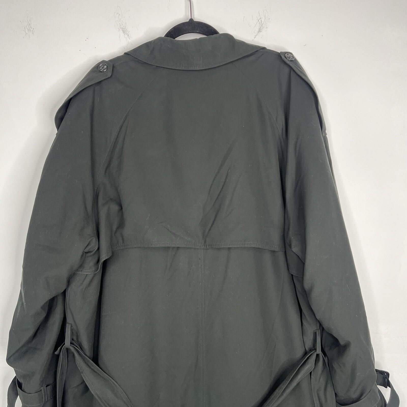 Pierre Cardin Men’s 44L Double Breasted Trench Coat Removable Zip Lining Luxury