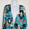 Misa Hylton For INC Beaded Fringe Kimono Blouse L Stylish Colorful Elastic Tie