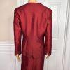 New GIOVANNA SIGNATURE 2PC Deep Red Polyester Nylon Stretch Skirt Suit Size 14