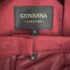 New GIOVANNA SIGNATURE 2PC Deep Red Polyester Nylon Stretch Skirt Suit Size 14