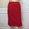 JONES NEW YORK 2PC Fire Red Polyester Lined Pleated Skirt (SZ 6) Suit (SZ 4)