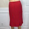 JONES NEW YORK 2PC Fire Red Polyester Lined Pleated Skirt (SZ 6) Suit (SZ 4)