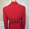 JONES NEW YORK 2PC Fire Red Polyester Lined Pleated Skirt (SZ 6) Suit (SZ 4)