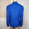 10-4846.jpg Le Suit Polyester Blazer Size 14 Royal Blue Lined Peak Collar Pockets 1PC