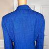 10-4847.jpg Le Suit Polyester Blazer Size 14 Royal Blue Lined Peak Collar Pockets 1PC