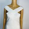 Dress the Population MAIA Off Shoulder Bodycon  Bandage Dress White Size M