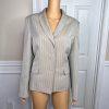 LE SUIT Women 1PC Beige Polyester Lined Shawl Collar Career Blazer Size 14