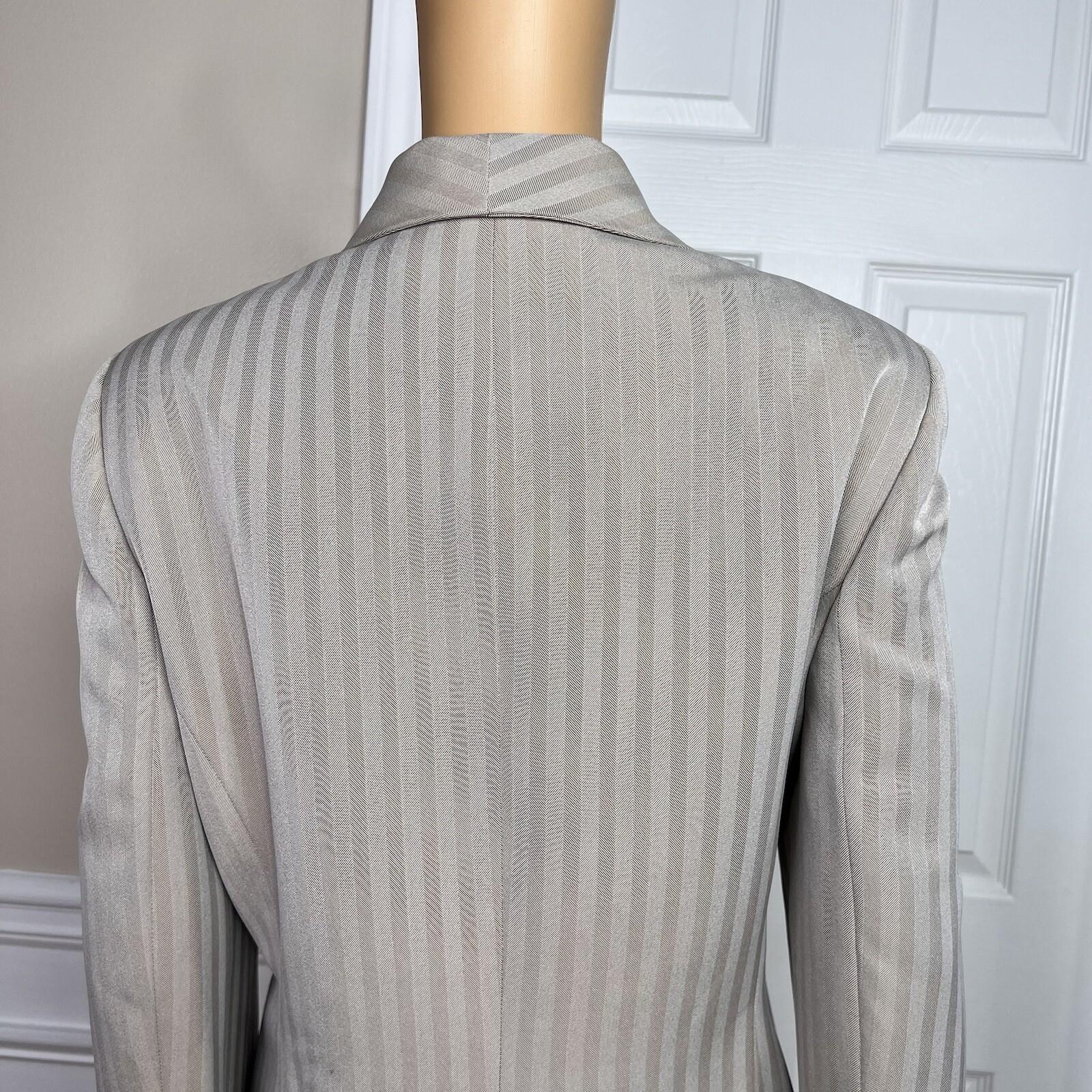 LE SUIT Women 1PC Beige Polyester Lined Shawl Collar Career Blazer Size 14