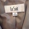 LE SUIT Women 1PC Beige Polyester Lined Shawl Collar Career Blazer Size 14