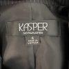 KASPER Women 1PC Black Striped Polyester Rayon Lined Career Blazer Size 4