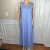 Talbots Linen Rayon Dress Suit 8 Light Blue Sleeveless Business Cocktail 2PC