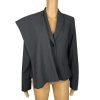 Calvin Klein Women Polyester Rayon Stretch Pant 2 Suit 4 Charcoal Gray 2PC