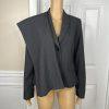 Calvin Klein Women Polyester Rayon Stretch Pant 2 Suit 4 Charcoal Gray 2PC