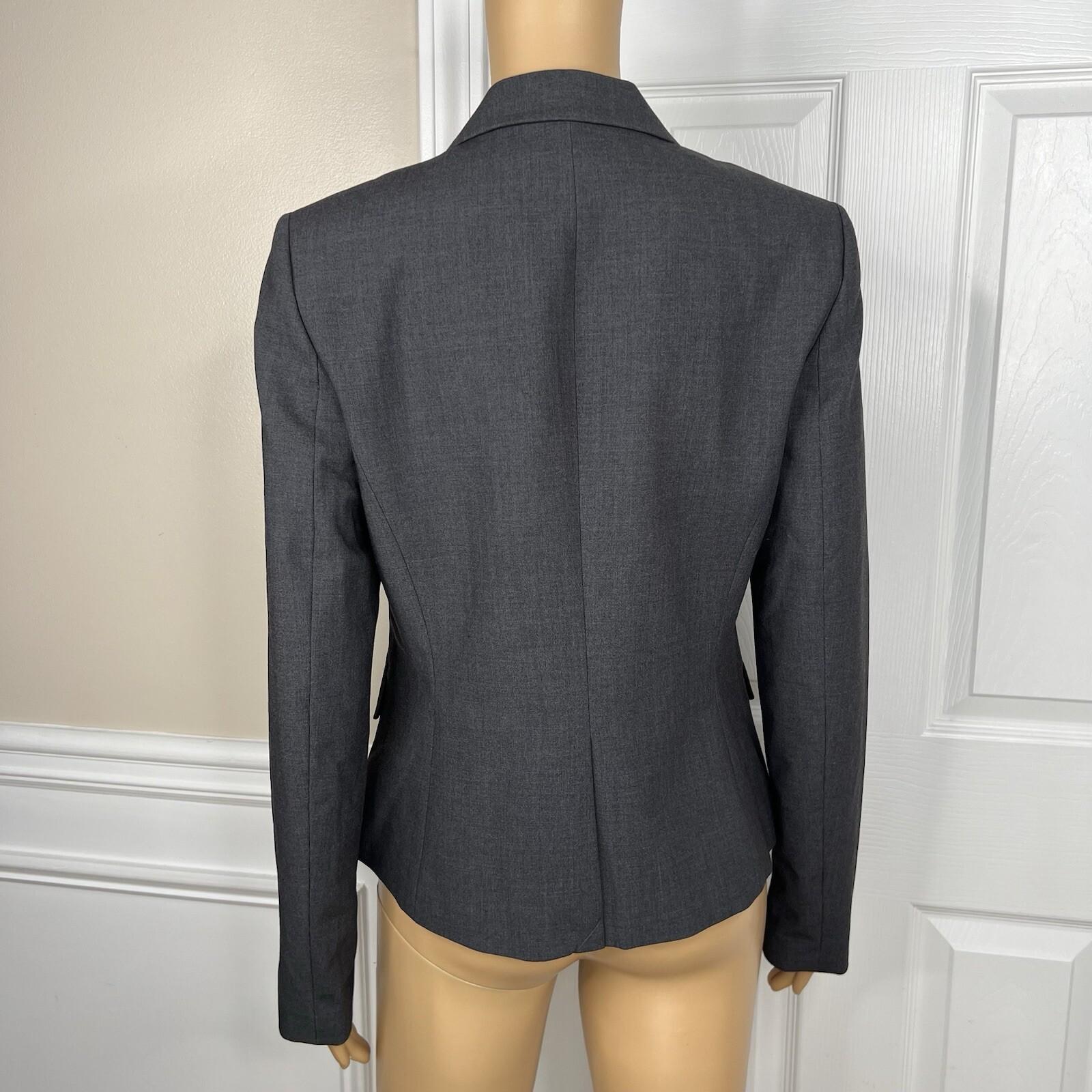 Calvin Klein Women Polyester Rayon Stretch Pant 2 Suit 4 Charcoal Gray 2PC