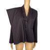 Ann Taylor Virgin Wool Pant 4 Suit 4P Dark Brown Striped Lined Business 2PC