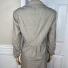 10-4943.jpg New York & Company Polyester Viscose Spandex Skirt 12 Suit 14 Sand Striped 2PC