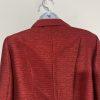 Kasper Polyester Rayon Skirt Suit 8P Red Shawl Collar Single Breasted Lined 2PC