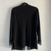 Ming Wang Women Cardigan Jacket Size S Blue Black Single breasted Long Sleeves