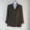Kasper ASL Polyester Acetate Skirt Suit Size 12 Military Green Shawl Collar 2PC