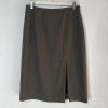 Kasper ASL Polyester Acetate Skirt Suit Size 12 Military Green Shawl Collar 2PC